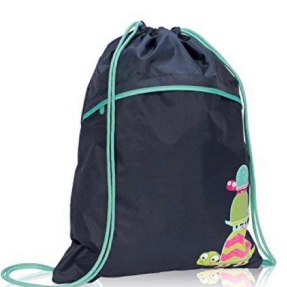 Thirty One Blue Topsy Turtle Cinch Sak Bag